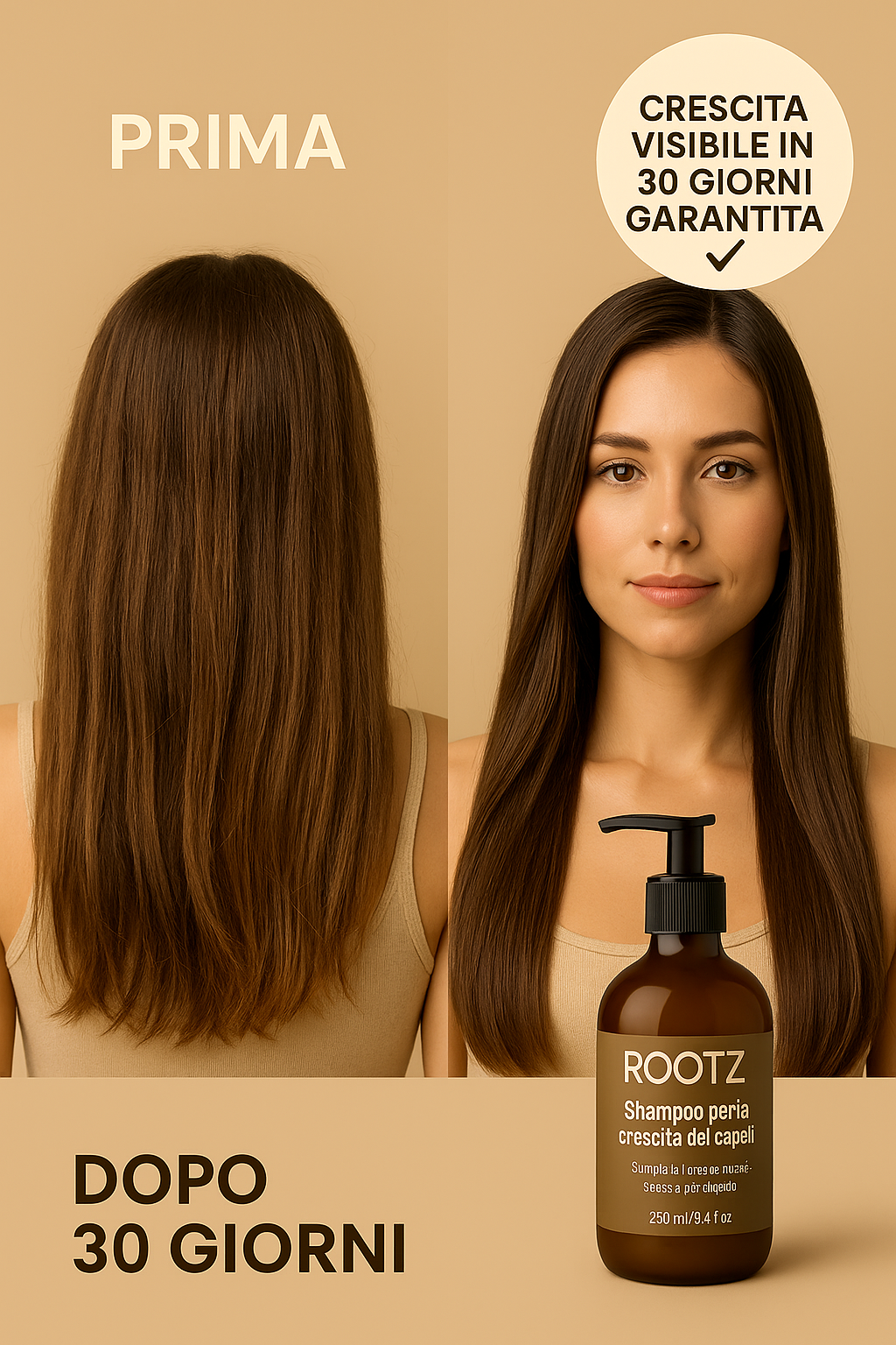 ROOTZ – Champù para crecimiento natural rápido y cabello más fuerte