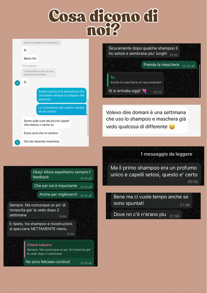 Kit Shampoo + Maschera - Capelli piú folti e sani sin dalle prime settimane!